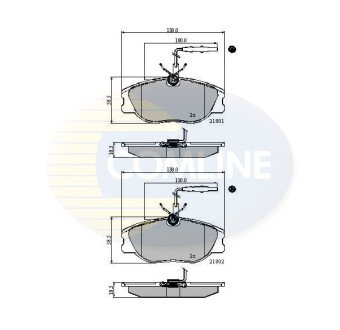 - Гальмівні колодки до дисків COMLINE CBP11001