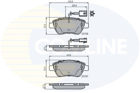 - Гальмівні колодки до дисків COMLINE CBP11037 (фото 1)