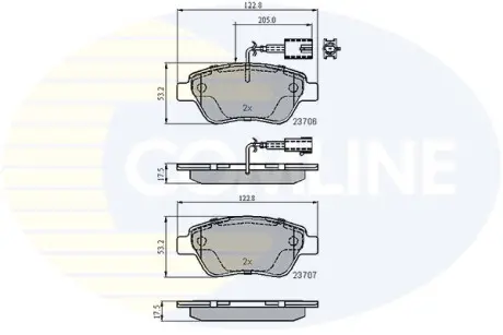 - Тормозные колодки для дисков COMLINE CBP11037