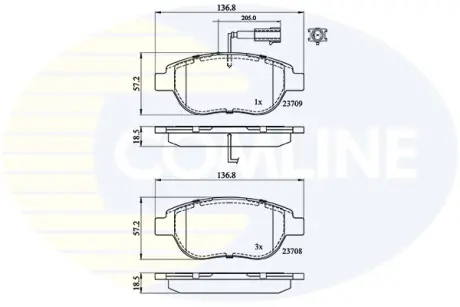- Тормозные колодки для дисков COMLINE CBP11038