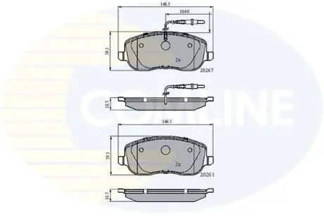 - Гальмівні колодки до дисків COMLINE CBP11158