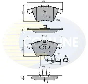 - Тормозные колодки для дисков COMLINE CBP11200