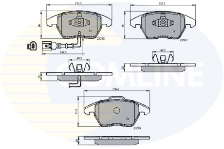 - Гальмівні колодки до дисків COMLINE CBP11224