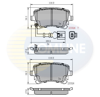 - Тормозные колодки для дисков COMLINE CBP11313