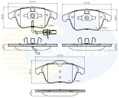 - Гальмівні колодки до дисків COMLINE CBP11591