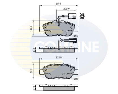 - Тормозные колодки для дисков COMLINE CBP11600