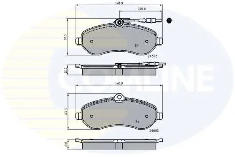 - Тормозные колодки для дисков COMLINE CBP11621