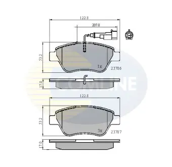 - Тормозные колодки для дисков COMLINE CBP11702