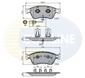 - Тормозные колодки для дисков COMLINE CBP11740