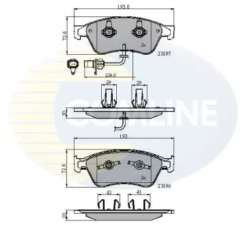 - Гальмівні колодки до дисків COMLINE CBP11740