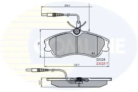 - Тормозные колодки для дисков COMLINE CBP1174
