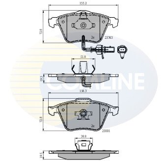 - Гальмівні колодки до дисків COMLINE CBP11753