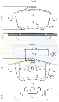 - Гальмівні колодки до дисків COMLINE CBP12032 (фото 1)