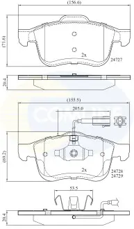 - Тормозные колодки для дисков COMLINE CBP12032