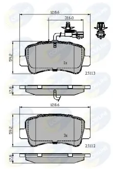 - Тормозные колодки для дисков COMLINE CBP12105