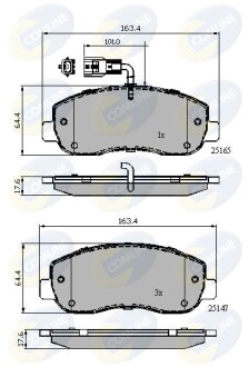 - Тормозные колодки для дисков COMLINE CBP12106