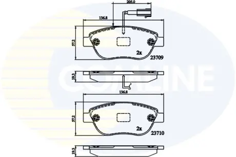 - Тормозные колодки для дисков COMLINE CBP12140