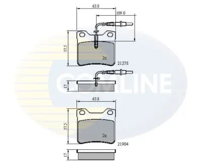 - Гальмівні колодки до дисків COMLINE CBP1455