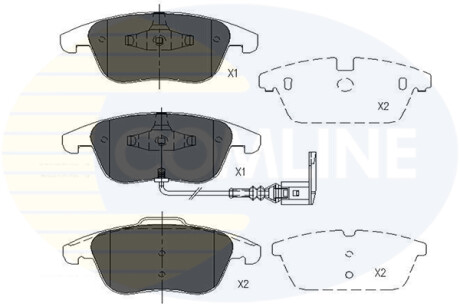 - Тормозные колодки для дисков COMLINE CBP16022