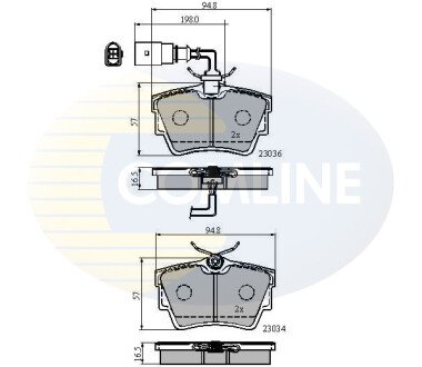 - Гальмівні колодки до дисків COMLINE CBP1874