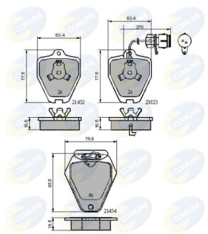 - Тормозные колодки для дисков COMLINE CBP1884