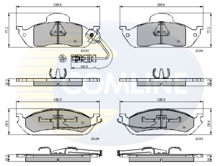 - Тормозные колодки для дисков COMLINE CBP1911