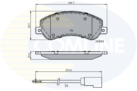 - Тормозные колодки для дисков COMLINE CBP21512