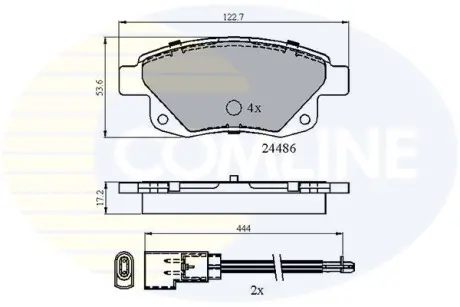 - Тормозные колодки для дисков COMLINE CBP21554