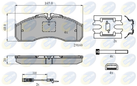 - Тормозные колодки для дисков COMLINE CBP21735