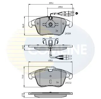 - Гальмівні колодки до дисків COMLINE CBP22002