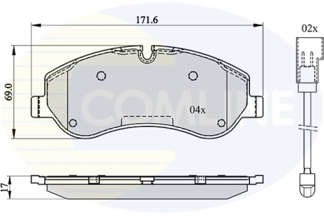 - Тормозные колодки для дисков COMLINE CBP22142