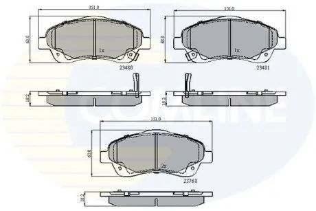 - Гальмівні колодки до дисків COMLINE CBP31140