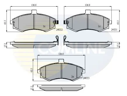 - Тормозные колодки для дисков COMLINE CBP31176