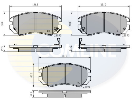 - Гальмівні колодки до дисків COMLINE CBP31196