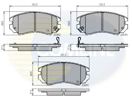 - Тормозные колодки для дисков COMLINE CBP31196