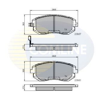 - Тормозные колодки для дисков COMLINE CBP31208