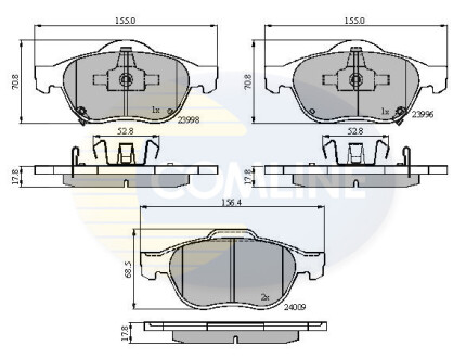 - Тормозные колодки для дисков COMLINE CBP31249