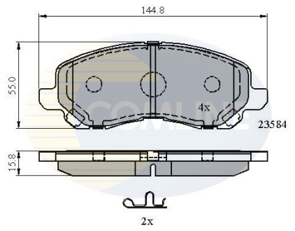 - Тормозные колодки для дисков COMLINE CBP31256