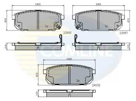 - Гальмівні колодки для дисків COMLINE CBP31288