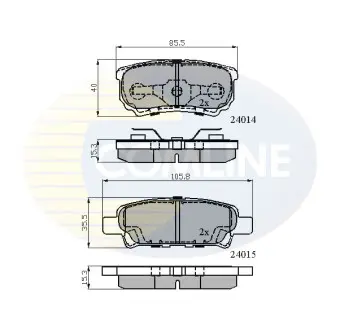 - Тормозные колодки для дисков COMLINE CBP31290