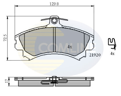 - Тормозные колодки для дисков COMLINE CBP31304