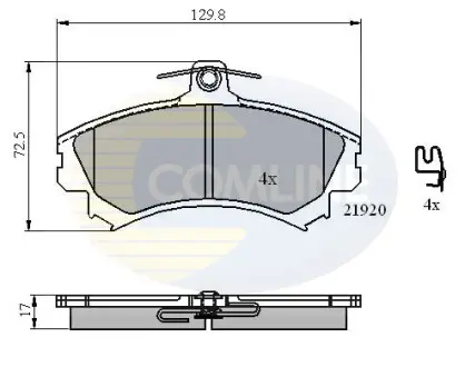 - Тормозные колодки для дисков COMLINE CBP31304