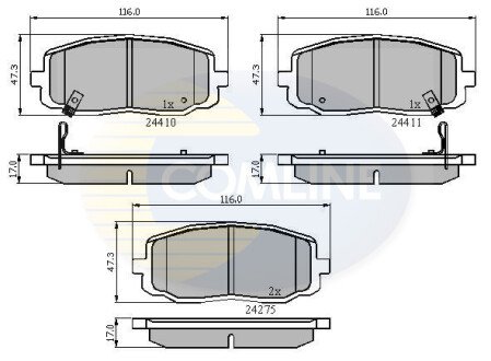 - Гальмівні колодки до дисків COMLINE CBP31319