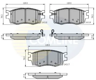 - Тормозные колодки для дисков COMLINE CBP31519