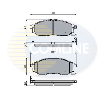 - Гальмівні колодки для дисків COMLINE CBP31524 (фото 1)