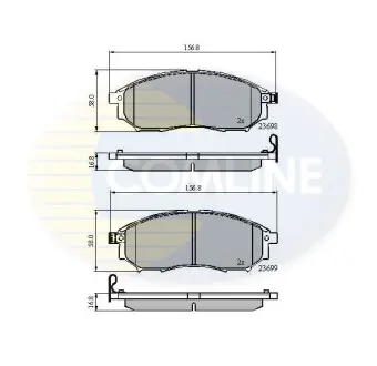 - Тормозные колодки для дисков COMLINE CBP31524