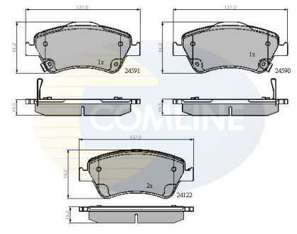 - Тормозные колодки для дисков COMLINE CBP31576