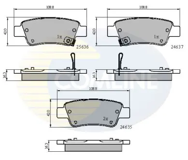 - Тормозные колодки для дисков COMLINE CBP31674