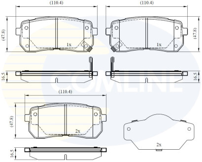 - Тормозные колодки для дисков COMLINE CBP31675