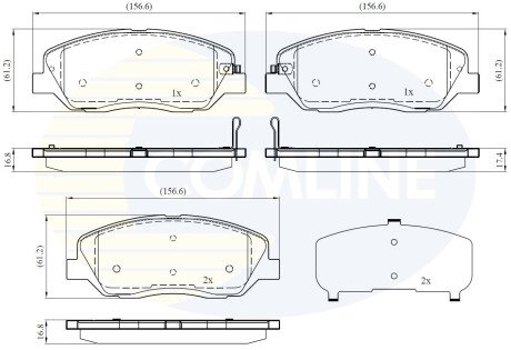 - Гальмівні колодки до дисків COMLINE CBP31676